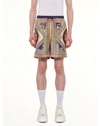 CASABLANCA - Plafond Orne De Musique Silk Shorts - Lyst