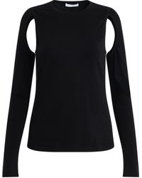 Helmut Lang - 'Cut Out Sweater, Round Neck, Long Sleeves, , 100% Cotton, Size: Small - Lyst