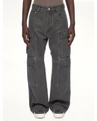 Rick Owens - Cotton Canvas Double Cargo Jeans - Lyst