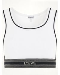 Loewe - Logo Cropped Tank Top - Lyst