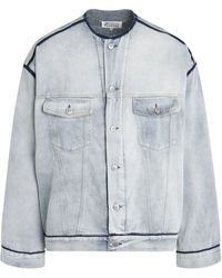 Maison Margiela - Collarless Denim Jacket, Long Sleeves, , 100% Cotton - Lyst