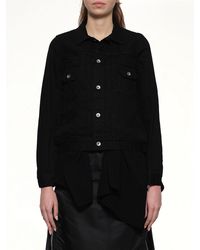 Sacai - Denim X Wool Knit Jacket - Lyst