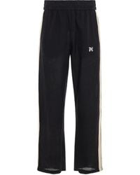 Palm Angels - 'Linen Monogram Embroidered Track Pants, , 100% Cotton, Size: Small - Lyst