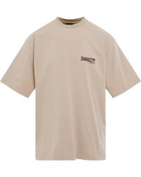 Balenciaga - 'Political Campaign Oversized T-Shirt, Short Sleeves, Light/, 100% Cotton, Size: Small - Lyst