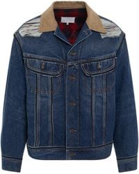 Maison Margiela - Deconstruction Cut-Out Denim Jacket, Long Sleeves, , 100% Cotton - Lyst