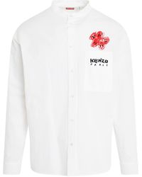 KENZO - Drawn Varsity Dress Shirt, Long Sleeves, , 100% Cotton - Lyst