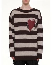 we11done - Grunge Stripe Pullover - Lyst