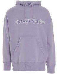 Givenchy - Barbed Wire With G Tufting Washed Hoodie, Long Sleeves, 100% Cotton, Size: Large - Lyst