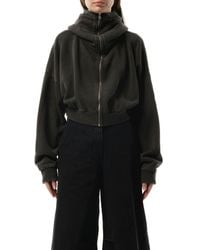 Entire studios - Cropped Full Zip Hoodie, 100% Cotton - Lyst