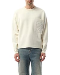 Loewe - 'Anagram Pocket Sweater, Long Sleeves, /Light, 100% Cotton, Size: Small - Lyst