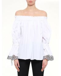 McQueen - Popeline Shirt Top - Lyst