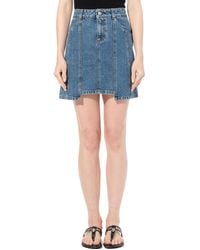 McQueen - Mini Denim Skirt - Lyst