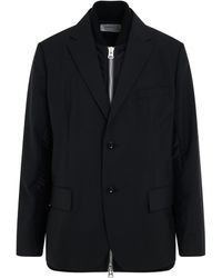 Sacai - X Suiting X Nylon Twill Jacket, Long Sleeves, , 100% Nylon - Lyst