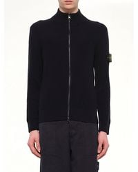 Stone Island - 5100017 Full Rib Rws Wool Cardigan - Lyst