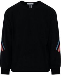 Facetasm - Fleece Rib Long T-Shirt With Fringe, Round Neck, , 100% Polyester - Lyst