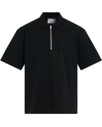 Sacai - Quarter Zip Polo Shirt, Short Sleeves, , 100% Cotton - Lyst