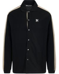 Palm Angels - 'Pa Monogram Piquet Trackshirt, Long Sleeves, /Off, 100% Cotton, Size: Small - Lyst