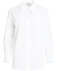 Alexander McQueen - Pique Cotton Shirt, Long Sleeves, , 100% Cotton - Lyst