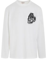 Alexander McQueen - Collage Skull Logo Long Sleeve T-Shirt, /, 100% Cotton, Size: Large - Lyst