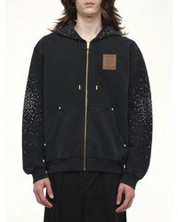 CASABLANCA - La Premonition Hotfix Printed Zip Hoodie, 100% Organic Cotton, Size: Medium - Lyst