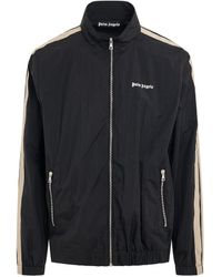 Palm Angels - Nylon Stripe Track Jacket, Long Sleeves, , 100% Polyamide, Size: Medium - Lyst