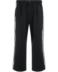 Y-3 - '3 Stripe Straight Track Pants, /Off, Size: Small - Lyst