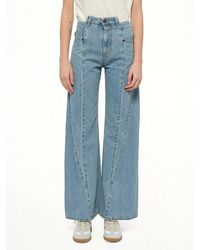 Maison Margiela - Cut Out Waistband Relaxed Fit Denim Jeans, 100% Cotton - Lyst