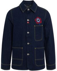 KENZO - 'Logo Target Workwear Jacket, Rinse Denim, 100% Cotton, Size: Small - Lyst