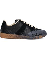Maison Margiela - Replica Paint Splatter Sneakers, /Pewter, 100% Cotton - Lyst