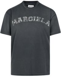Maison Margiela - Faded Logo Relaxed Fit T-Shirt, Short Sleeves, , 100% Cotton - Lyst