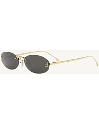 Fendi - Fe4075Us 5430A Metal Sunglasses - Lyst