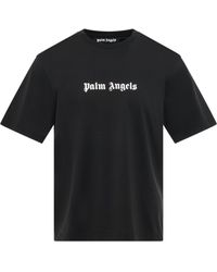 Palm Angels - Classic Logo Slim T-Shirt, Short Sleeves, , 100% Cotton, Size: Medium - Lyst