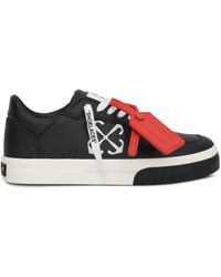 Off-White c/o Virgil Abloh - Off- Out Of Office Calf Leather Sneakers, Dark/, 100% Rubber - Lyst