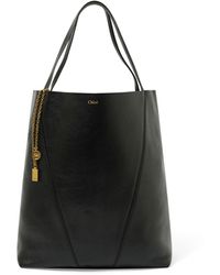 Chloé - Spin Large Tote Bag, 100% Calf Leather - Lyst