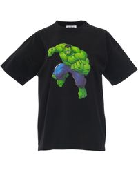Balenciaga - 'Hulk Medium Fit T-Shirt, , 100% Cotton, Size: Small - Lyst