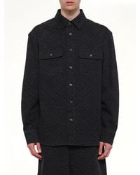 CASABLANCA - Laser Monogram Denim Shirt - Lyst