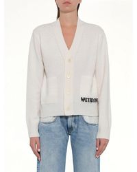 we11done - Pocket Logo Knit Cardigan, Size: Small - Lyst
