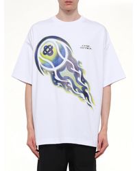 CASABLANCA - Flaming Tennis Ball Oversized T-Shirt - Lyst