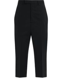 Rick Owens - Light Wool Astaires Cropped Pants, , 100% New Wool - Lyst