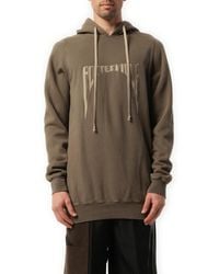 Rick Owens - Porterville Embroidered Hoodie, Long Sleeves, 100% Cotton, Size: Small - Lyst