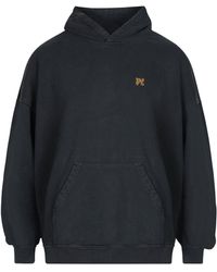 Palm Angels - 'Back Burning Monogram Hoodie, Long Sleeves, /, 100% Cotton, Size: Small - Lyst
