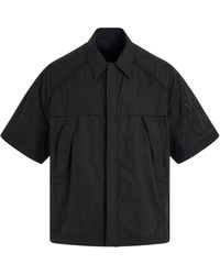 Juun.J - Military Short-Sleeve Zip-Up Shirt, Short Sleeves, , 100% Nylon - Lyst