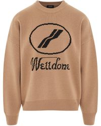 we11done - 'Logo Jacquard Sweater, Round Neck, Long Sleeves, , Size: Small - Lyst