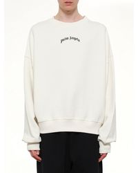 Palm Angels - Back Curved Logo Loose Sweatshirt - Lyst