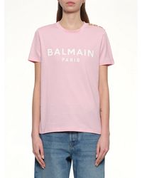 Balmain - 3 Btn Printed T-Shirt - Lyst