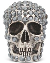 Alexander McQueen - Pave Skull Earrings In Silver - Lyst
