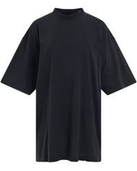 Balenciaga - Logo Printed Crewneck T-Shirt, Short Sleeves, Washed/, 100% Cotton - Lyst
