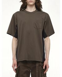 Sacai - X Suiting X Cotton Jersey T-Shirt, 100% Cotton - Lyst