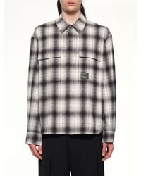 WOOYOUNGMI - Logo Patch Check Shirt - Lyst