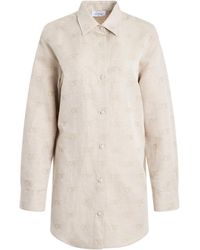 Off-White c/o Virgil Abloh - Off- Linen Jacquard Overshirt, Long Sleeves, , 100% Cotton - Lyst